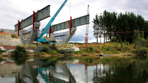 تصنيع العارضة الهيكل الصلب / AWS D1.5 الملحومة الهيكل الصلب جسر المشروع / الهيكل الصلب شعاع تلفيق جسر